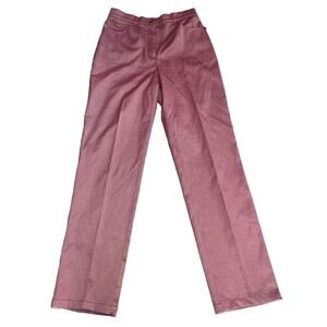 St John Sport Sz 6 Metallic Pink Trouser W Gold Accents